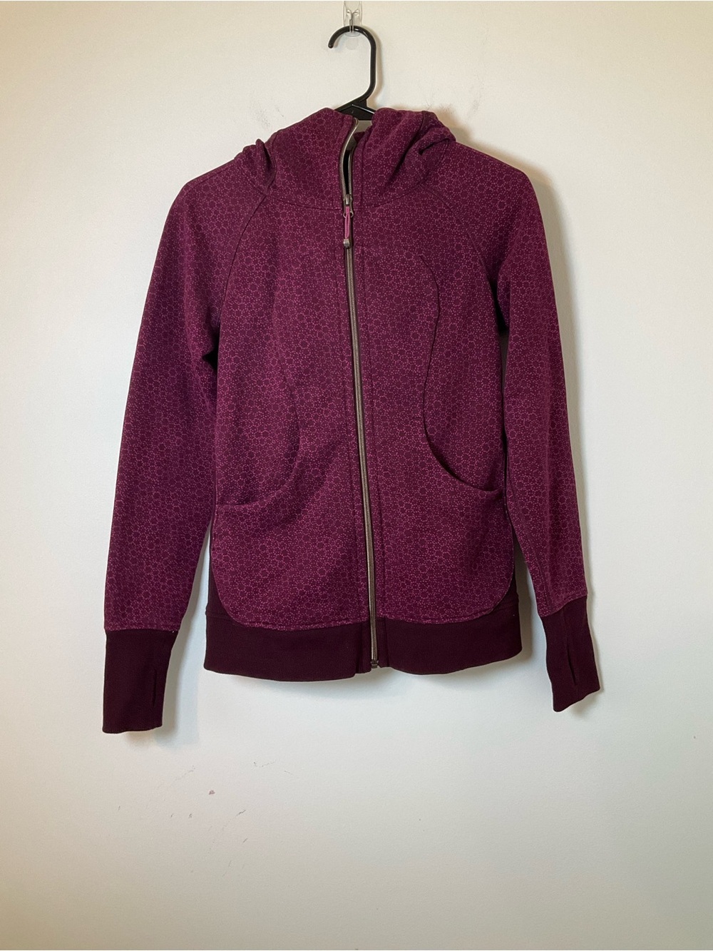 Lululemon Scuba Hoodie Plum Pink Speckled Zip Jacket Size 6